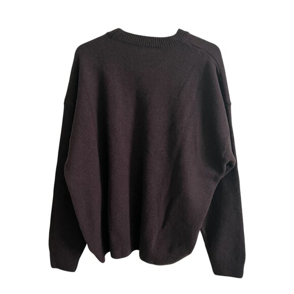 Zara Cashmere Wool Blend Sweater – Chocolate Brown, Size L, Cozy & Chic - Picture 5 of 10